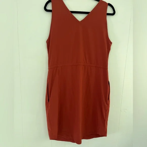 Eddie Bauer Travelers Departure Easy Tank Dress Size Medium Terracotta Orange - Picture 4 of 9